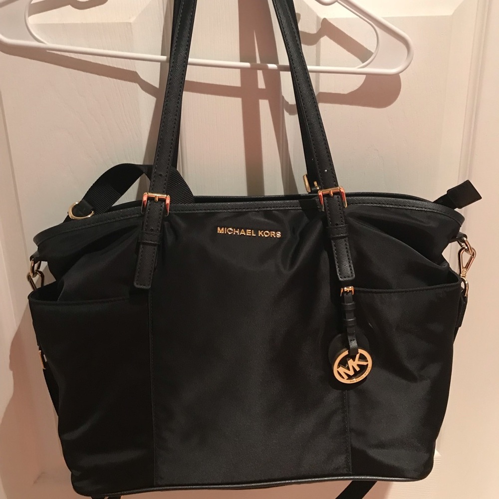 Black Michael Kors diaper bag